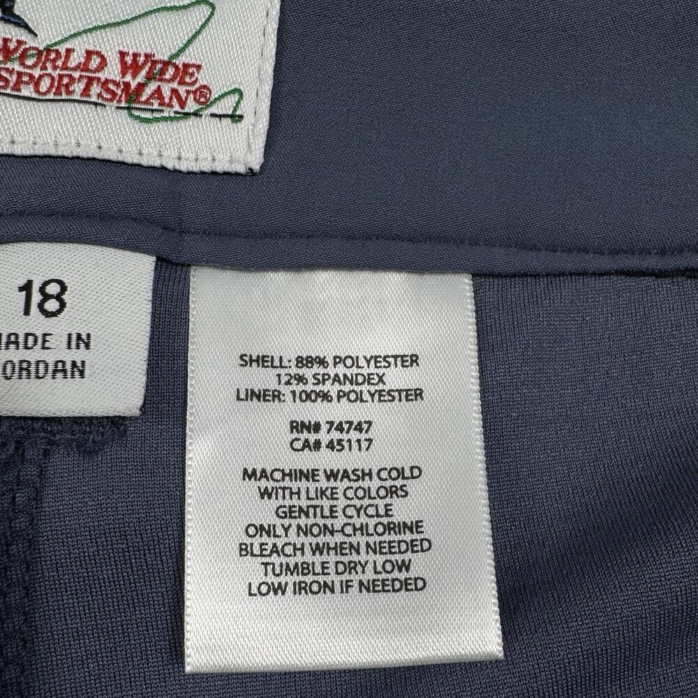 World Wide Sportsman Skort Women Size 18 Blue Stretch Golf Coastal Athletic NWT - Picture 9 of 16
